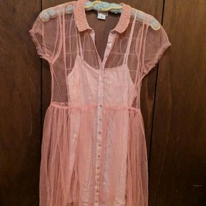 Peach summer dress